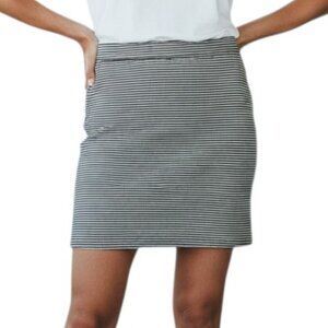 Old Navy Pencil Skirt Large Striped Stretch Casual Everyday Blue Career Coastal